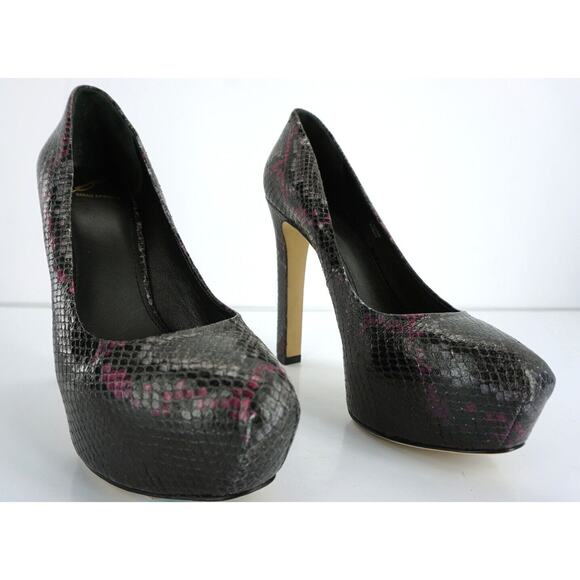 B. Brian Atwood Savita Snake Hidden Platform Pumps Size 7.5 New - Picture 7 of 11